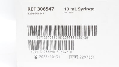 BD 306547 0.9% Sodium Chloride Injection, USP 10mL - Box of 30